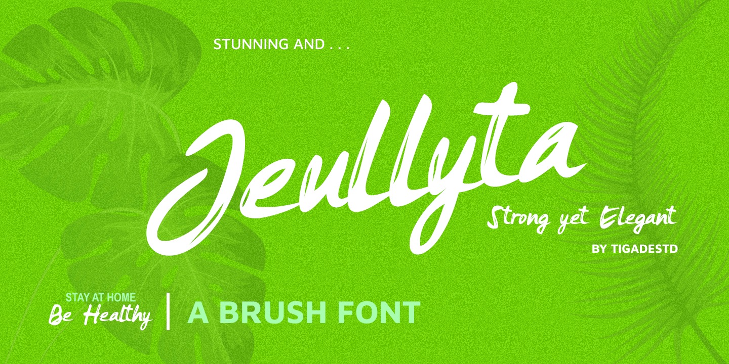 Jeullyta Italic Font preview